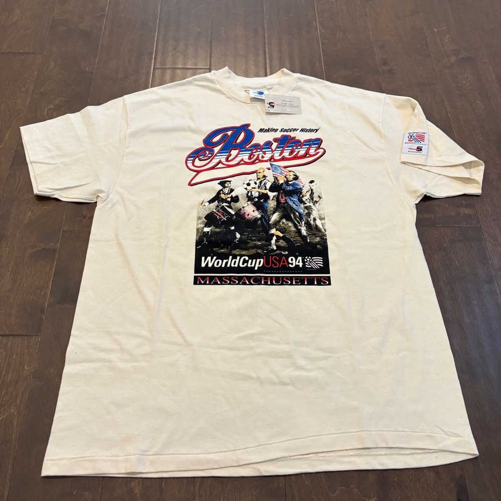 Vintage 1994 World Cup USA Boston Massachusetts High 5 T Shirt XL AAA Soccer